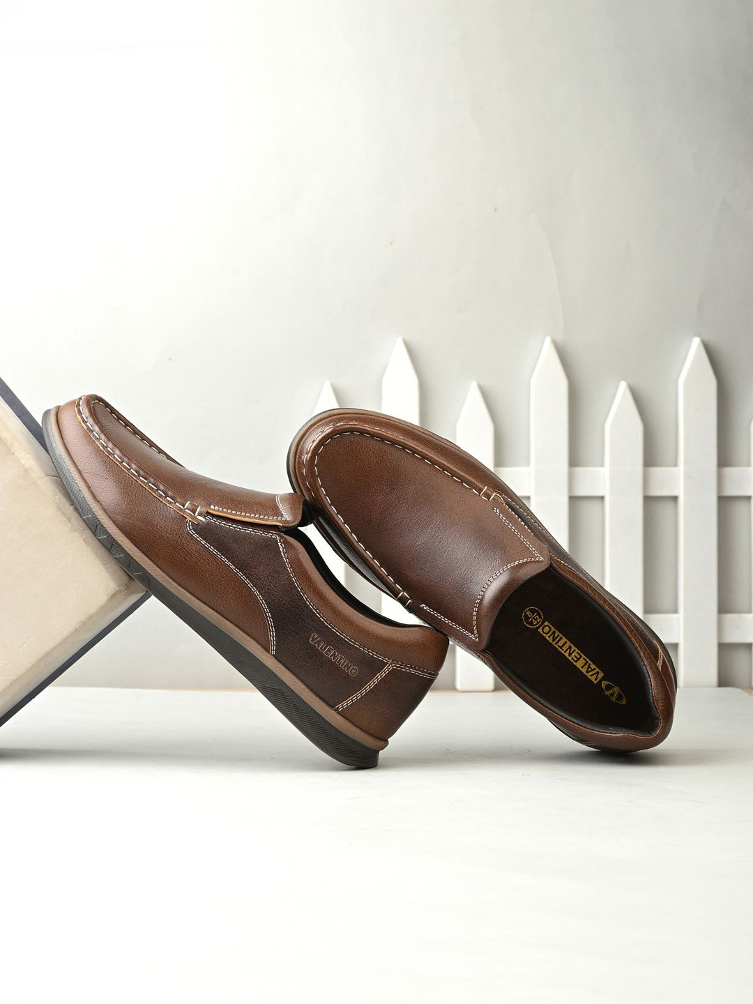 Valentino Premium Men Leather Slip-On Sneakers