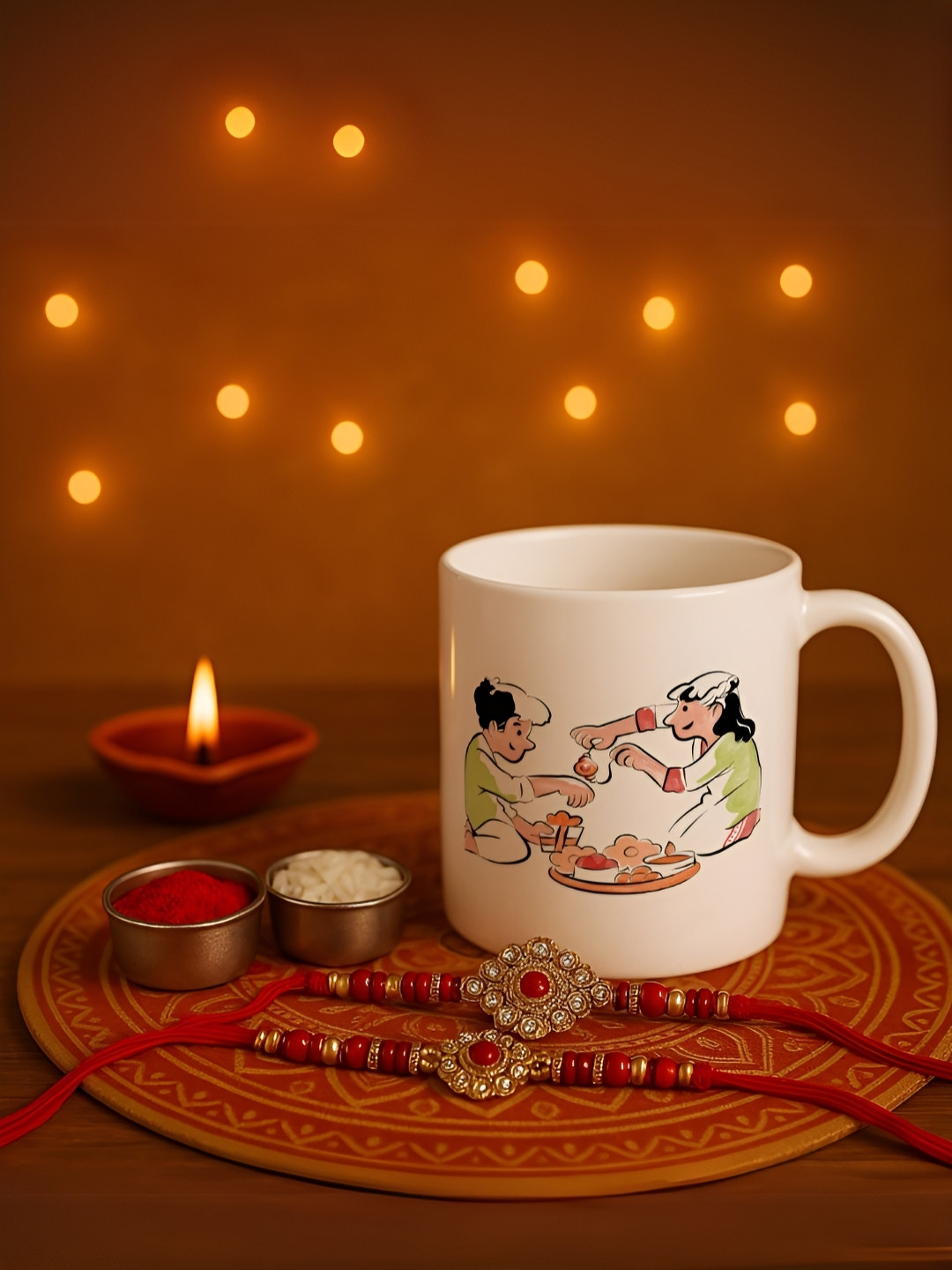 INTERNATIONAL GIFT 3D Astronaut White Conversational Ceramic Microwave Safe 5 Piece Mugs-320ml