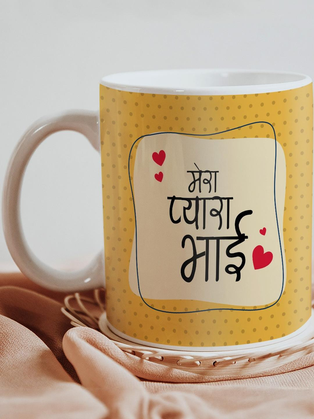 SKYTRENDS Cosmic 500 Multicoloured Typography Ceramic Microwave Safe Mug-325ml