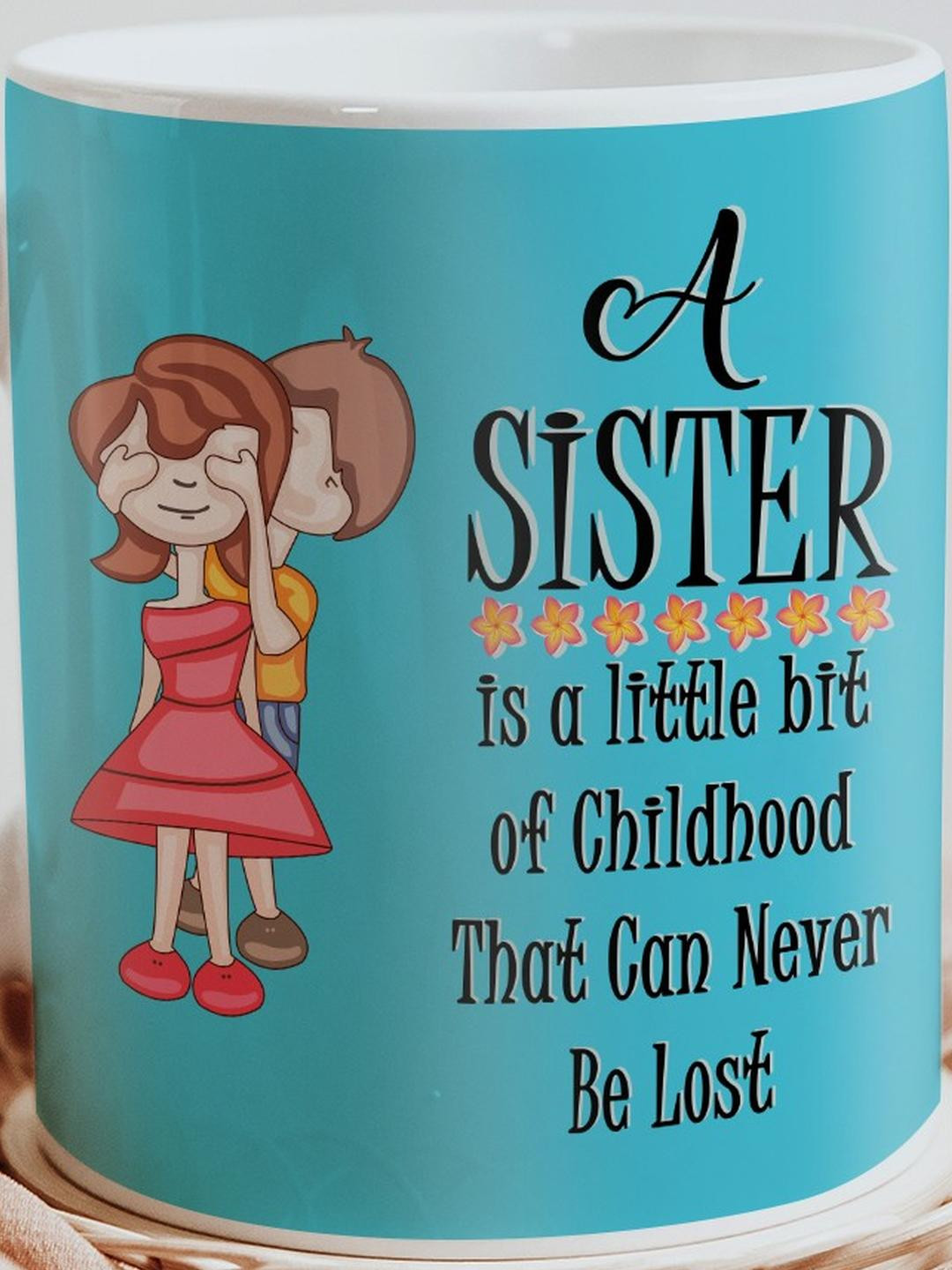 SKYTRENDS Grand Mother Gifts Multicoloured Typography Ceramic Microwave Safe Mug-325ml