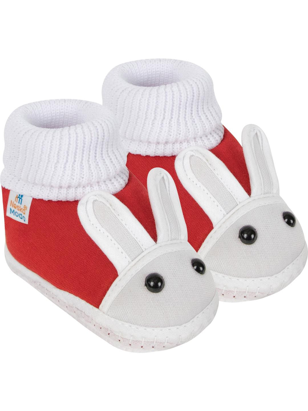 NESKA MODA 12 To 18 Month Non Slip Rabbit Face Soft Cotton Baby Booties