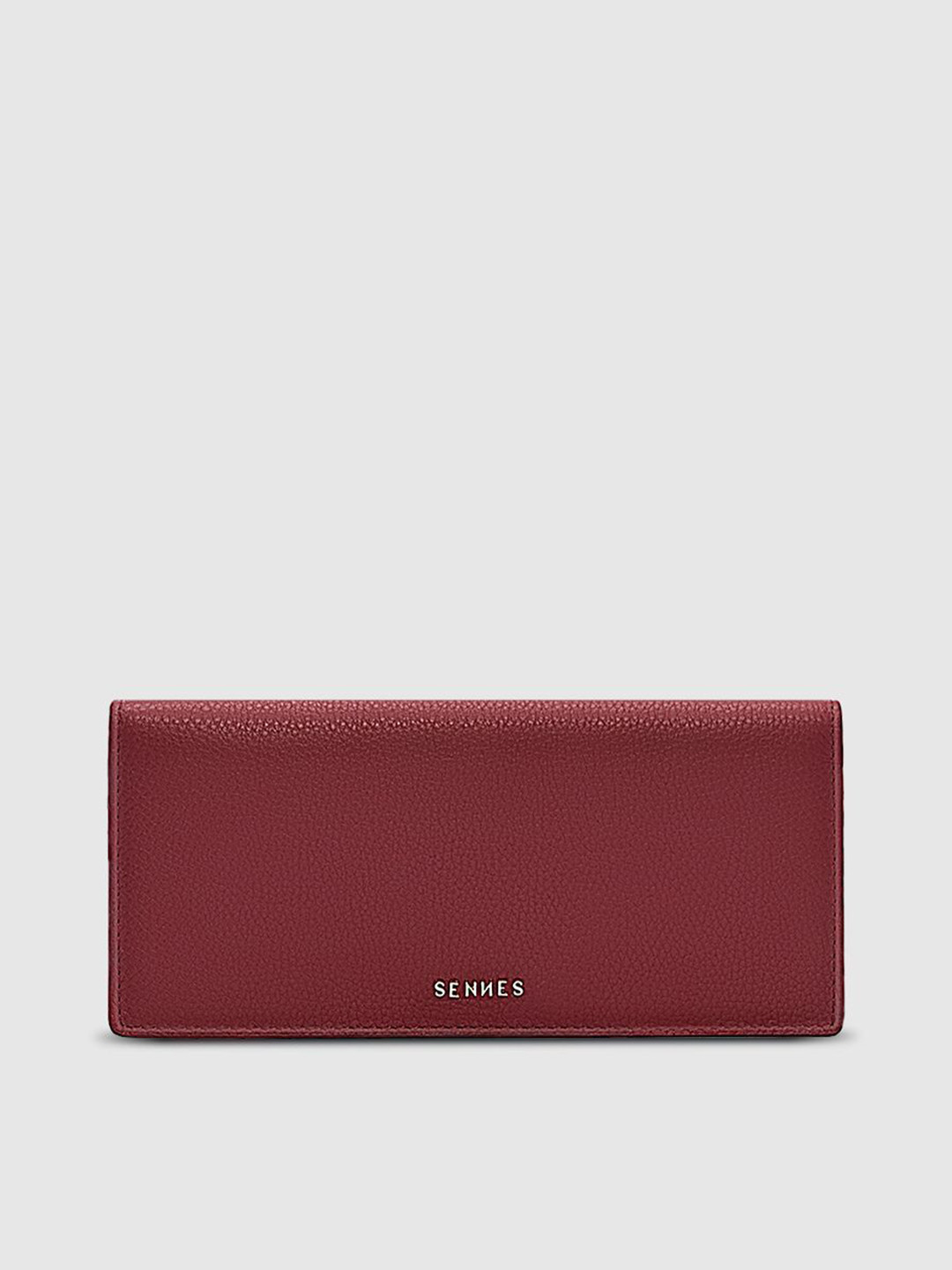 SENNES Women Textured Brand Logo Leather Two Fold Wallet