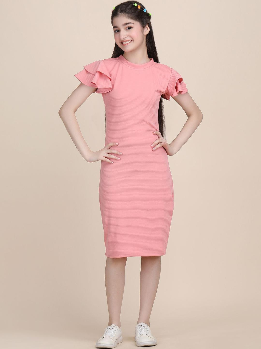 YK Flared Sleeve Formal Fit & Flare Dress