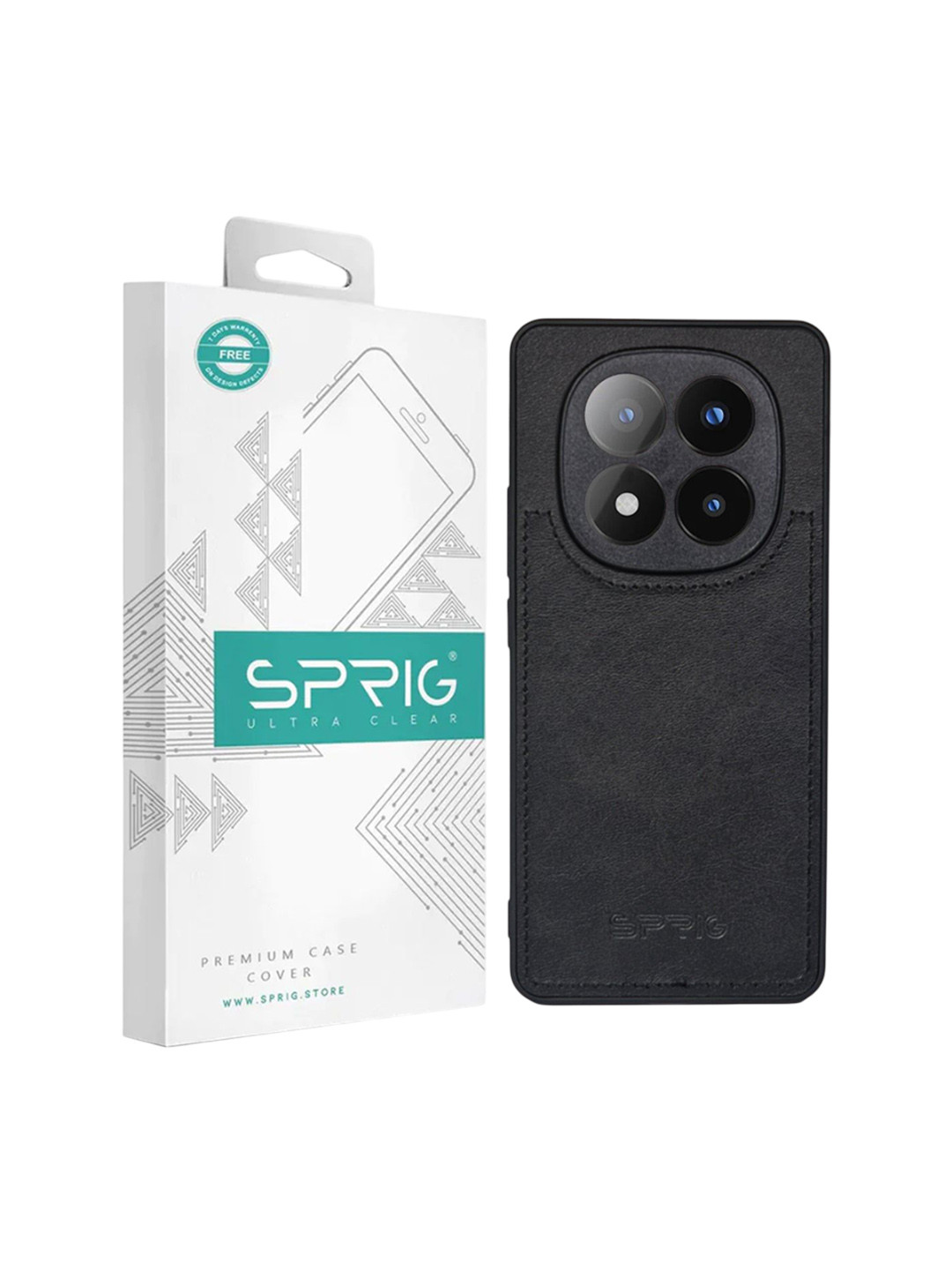 SPRIG Redmi Note 14 Pro Matte PU Leather Back Cover