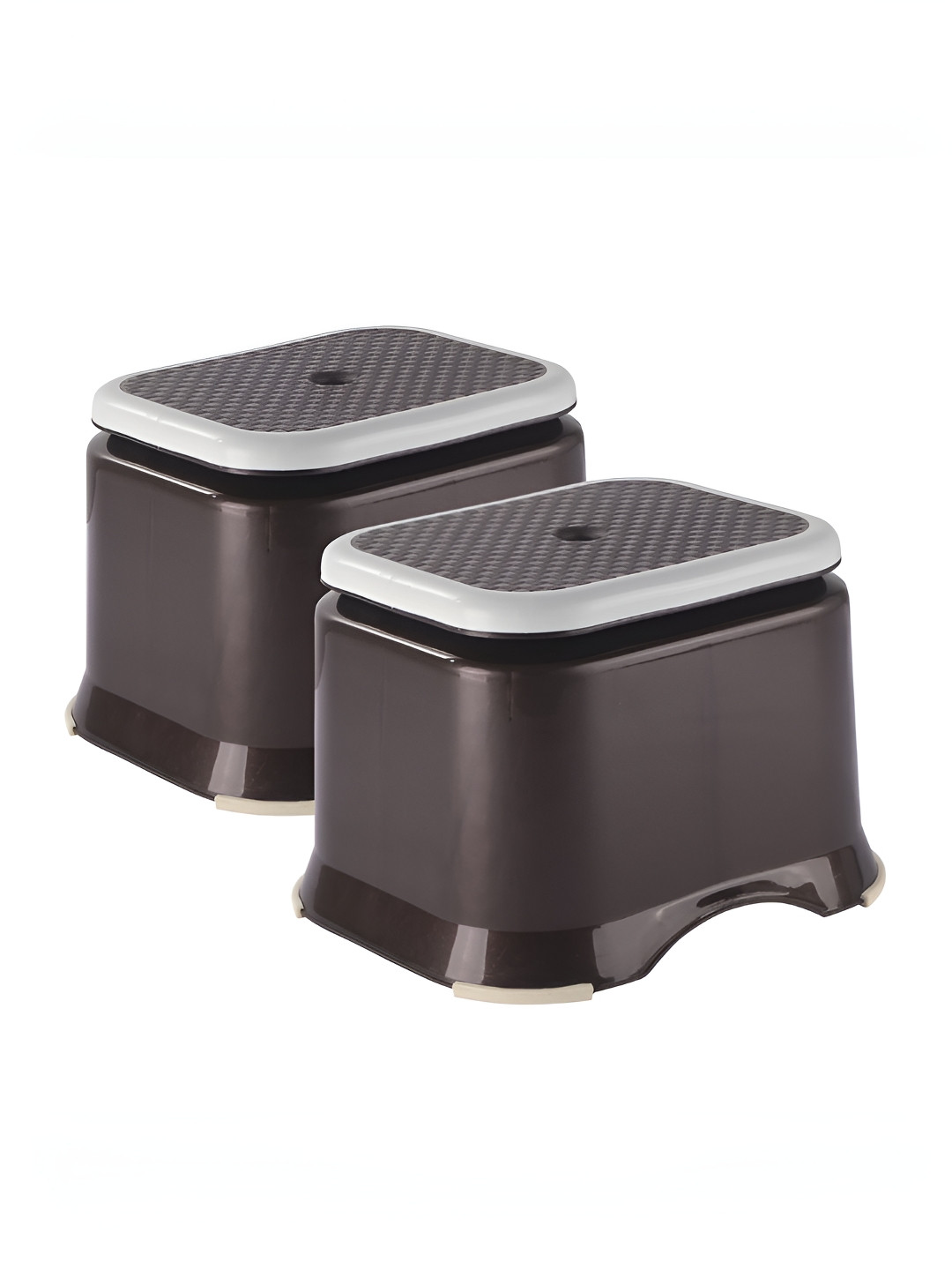 Aura Brown 2 piece Bathroom Stool for Bathing Comfortable Indoor & Outdoor Stool