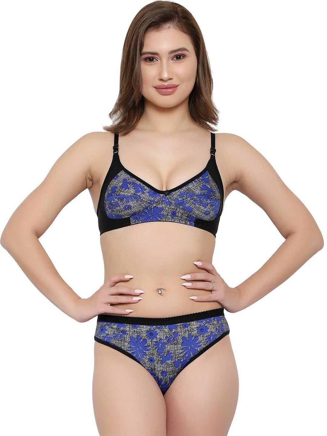 TACE Women Flower Black Lingerie Sets