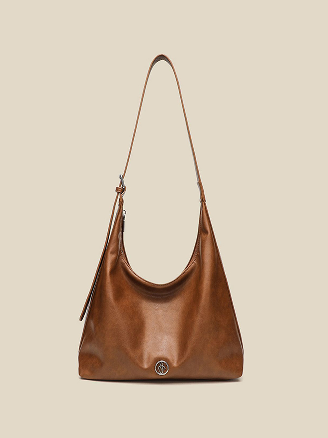 RAVE Buckle Detail Shopper Hobo Bag