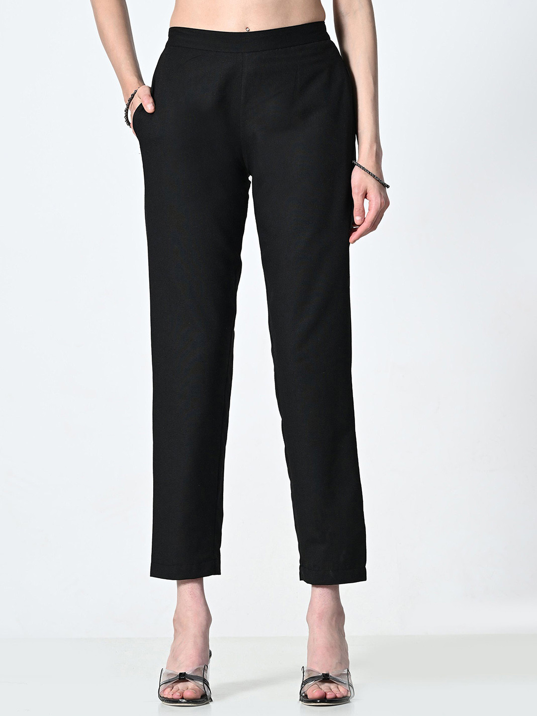 OTIRA Women Smart Straight Fit Trousers