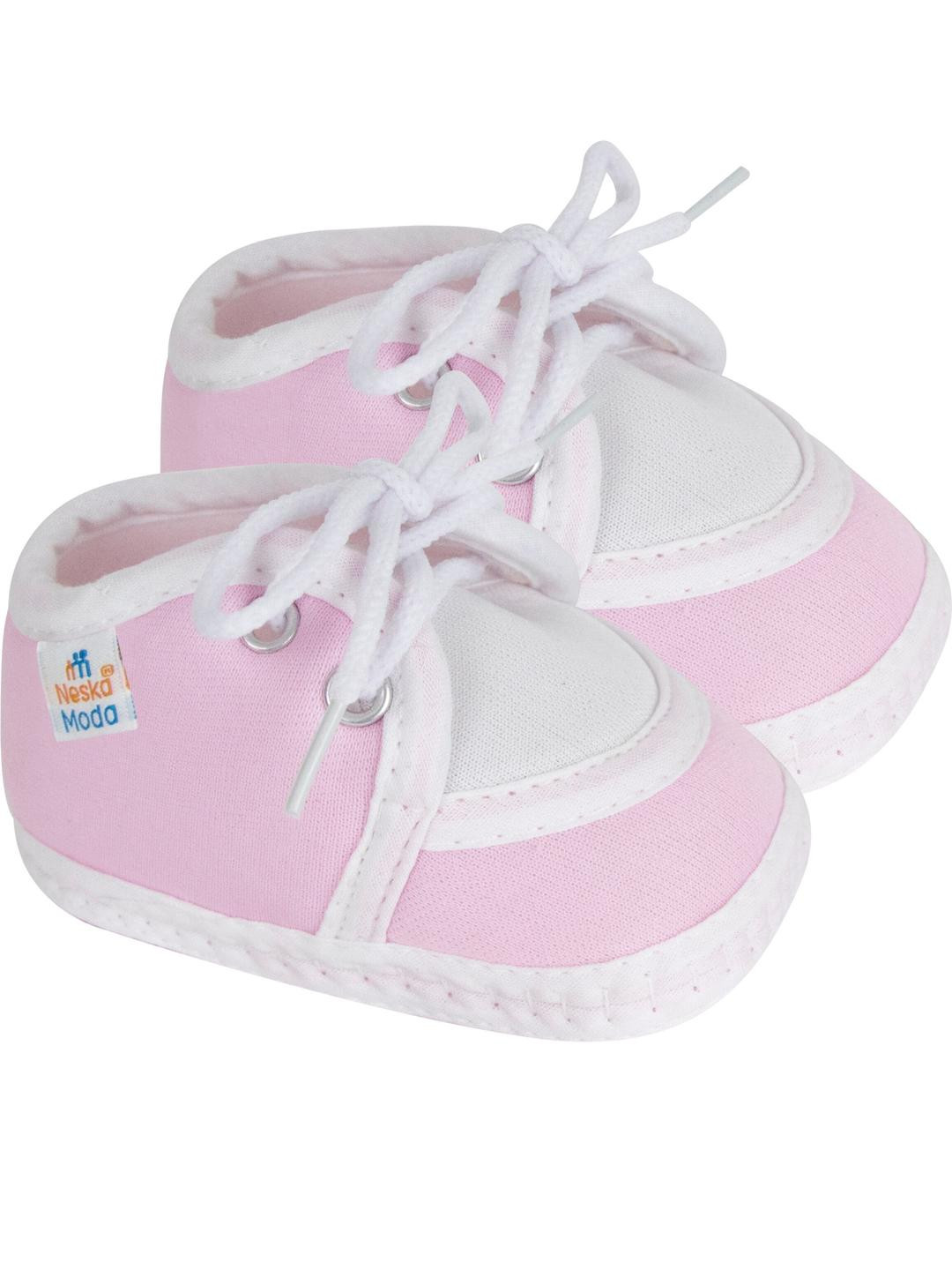 NESKA MODA 12 To 18 Months Non Slip Toddler Baby Unisex Cotton Lace Booties