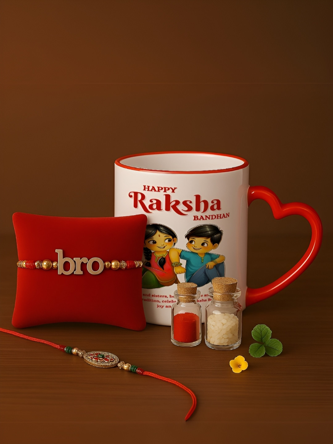 INTERNATIONAL GIFT Studio Pottery Red Typography Ceramic Microwave Safe 5 Piece Mugs-325ml