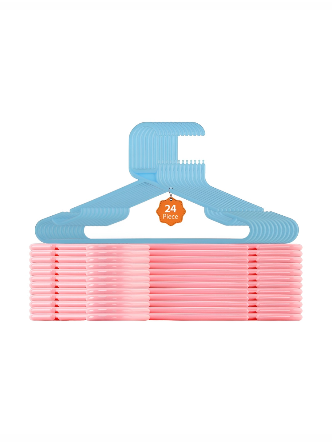 Aura 24-Pcs Blue & Pink European Style Non-Slip Cloth Hangers