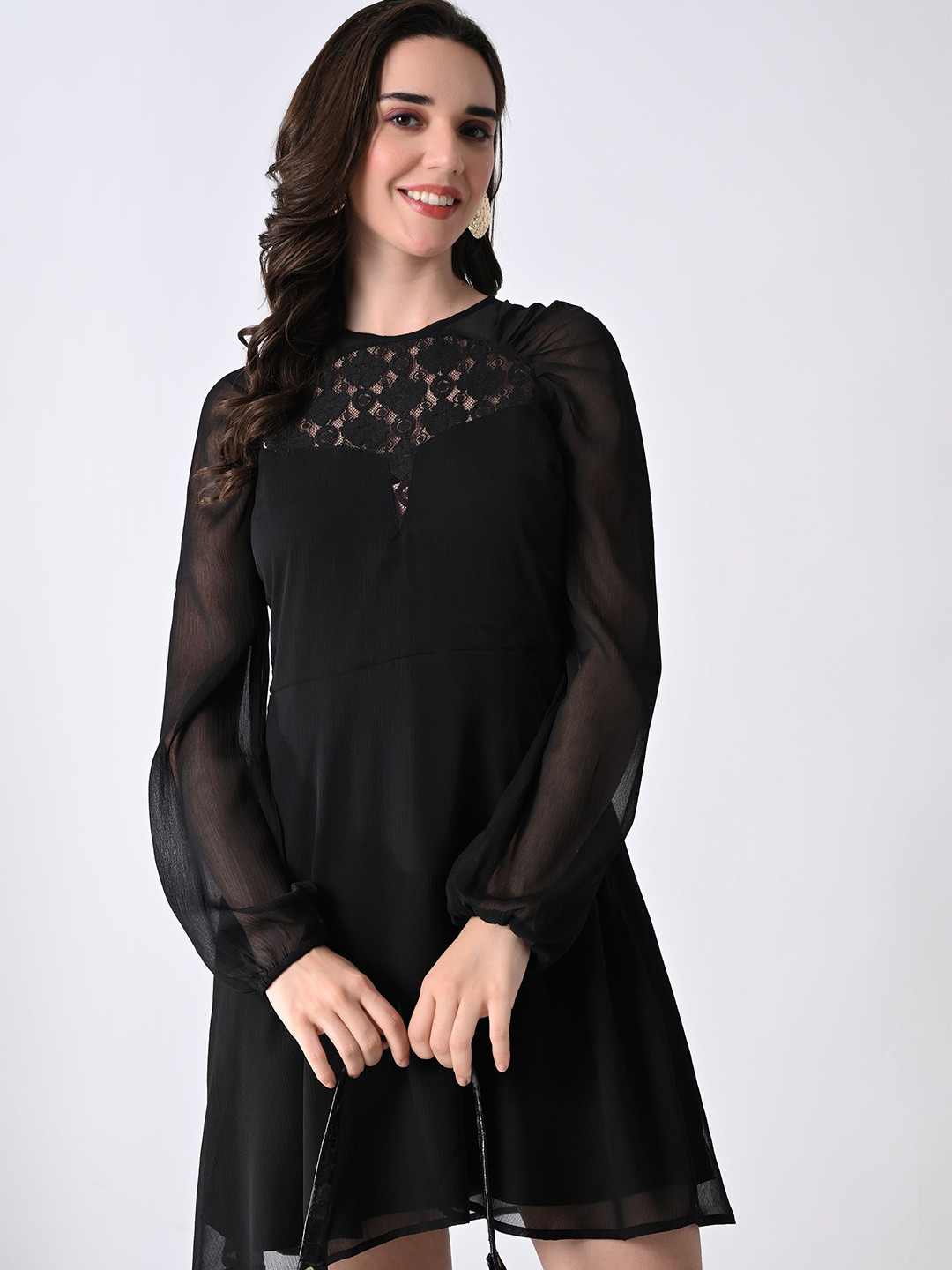 SMERA MART Chiffon Mini Dress