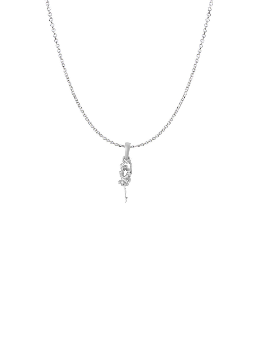 AKSHAT SAPPHIRE 92.5 Sterling Silver Dancing Girl Pendant with Anchor Chain
