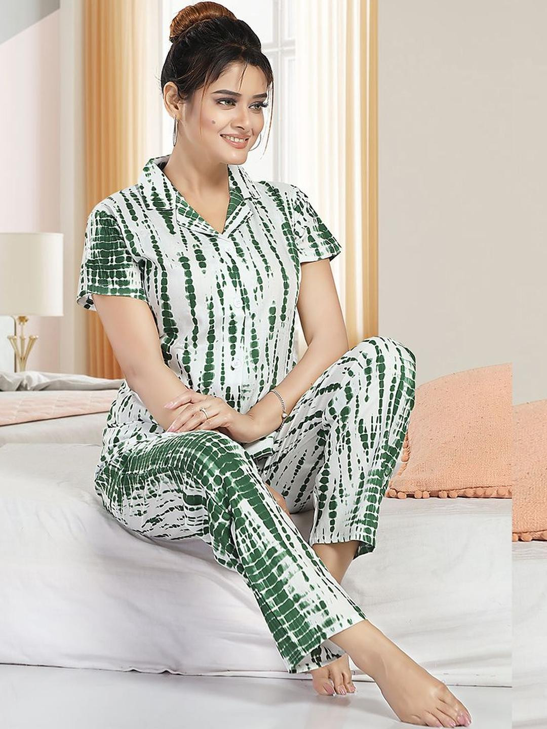 Moda rapido Women Tie & Die Night suit