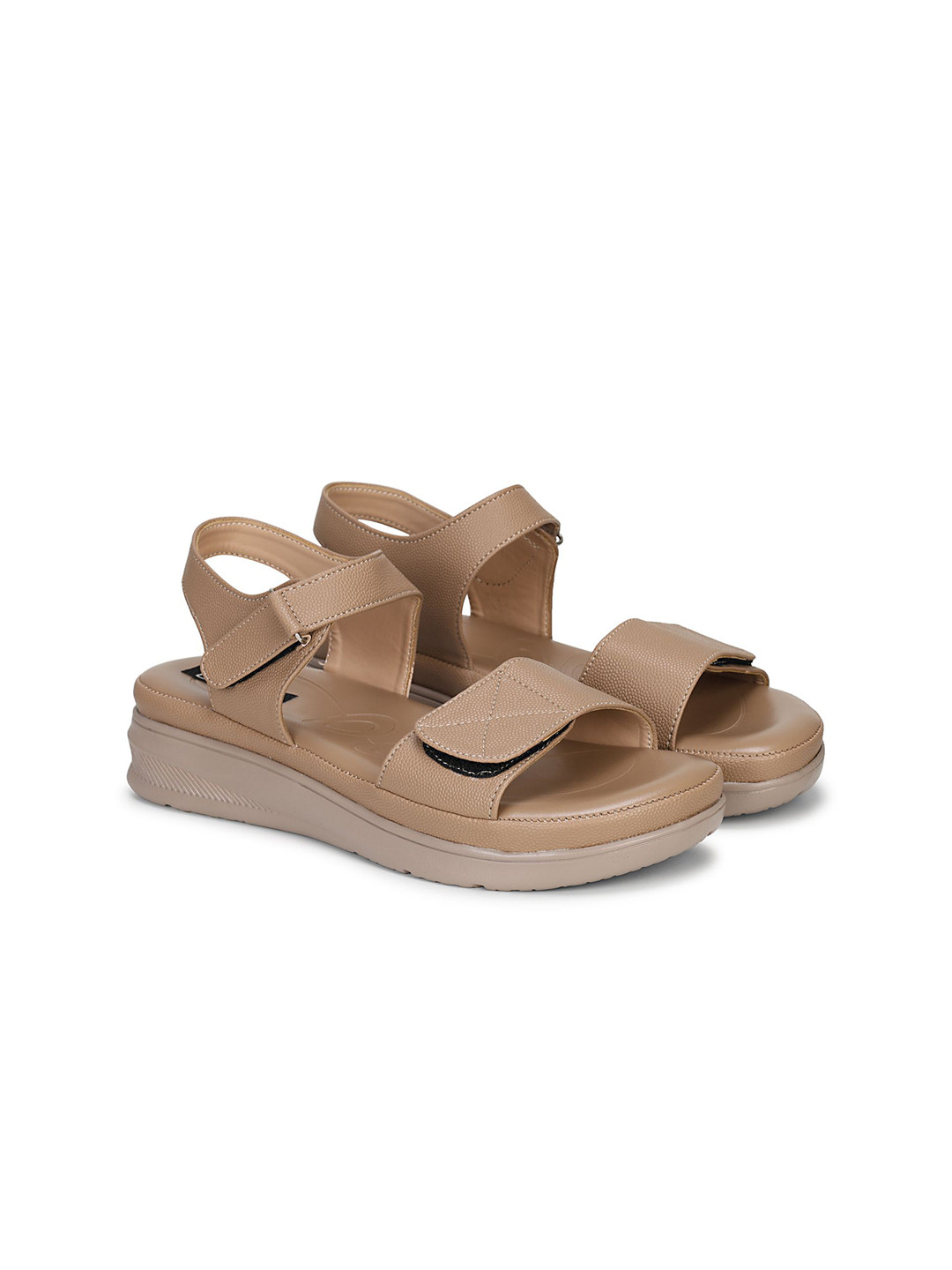 Luvfeet Women Solid Open Toe Comfortable Wedge Heel Sandals