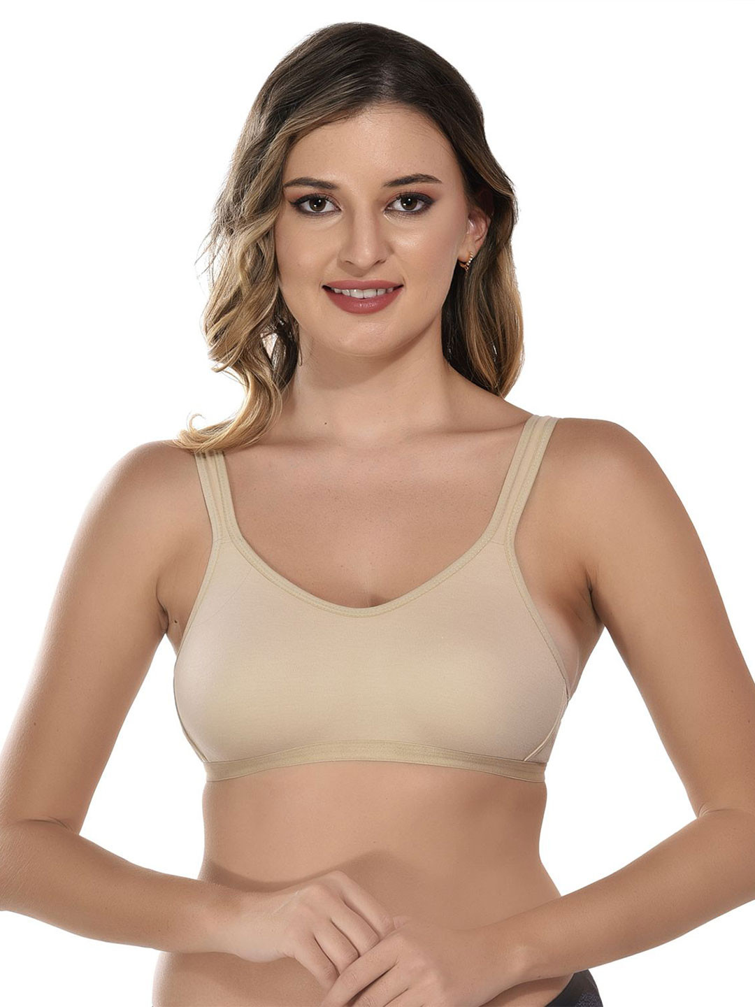 Viral Girl Solid Full Coverage Non Padded All Day Comfort Cotton Workout Bra