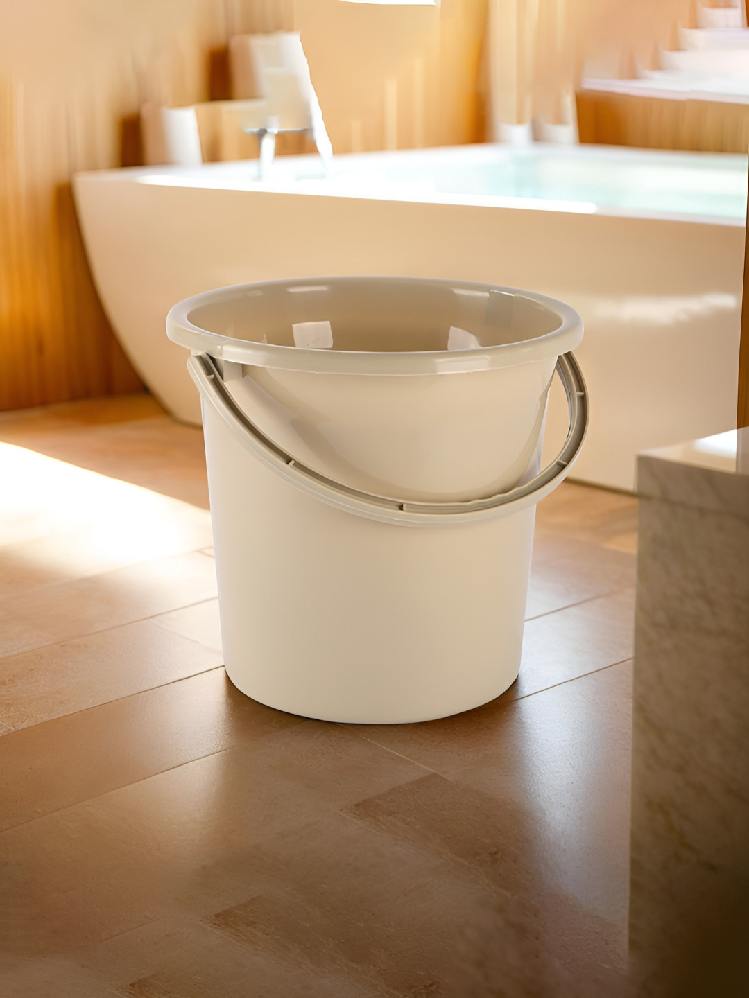 Aura Beige Multi-Purpose 18 Litres Water Buckets for Washing Clothes with Handle