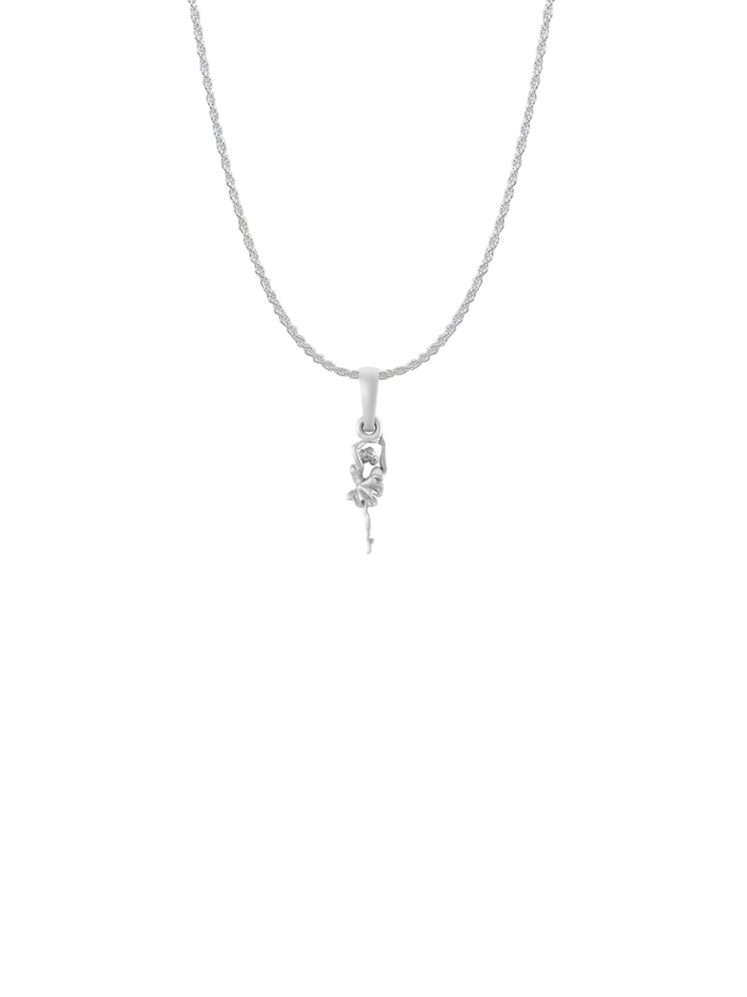 AKSHAT SAPPHIRE 92.5 Sterling Silver Dancing Girl Pendant with Rope Chain