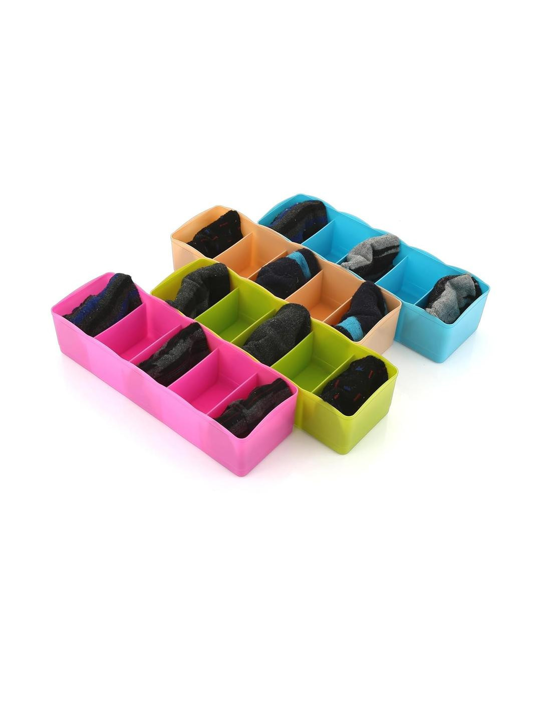 5 Grid Plastic Storage Box Drawer Socks Organizer