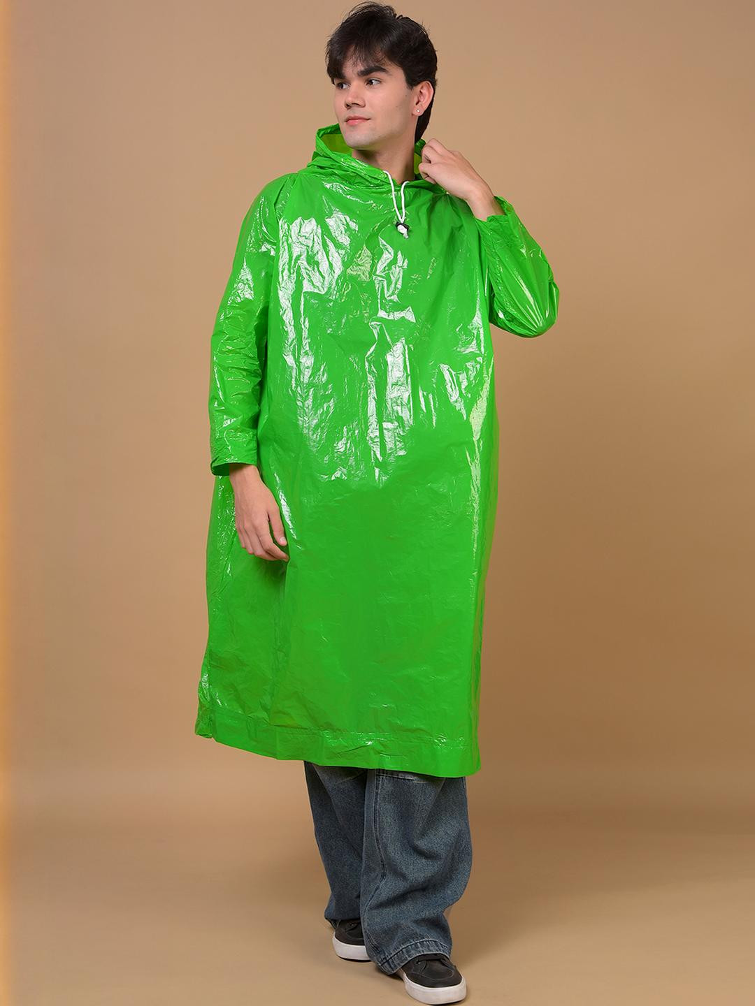 Dollar Pack of 3 Lightweight Waterproof Foldable Rain Poncho with Adjustable Hood