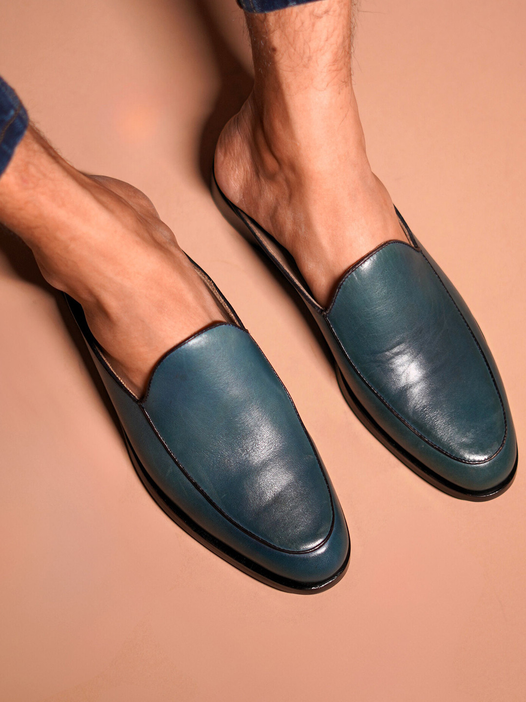 Dmodot Hoffler Cobalto Men Leather Espadrilles Shoes