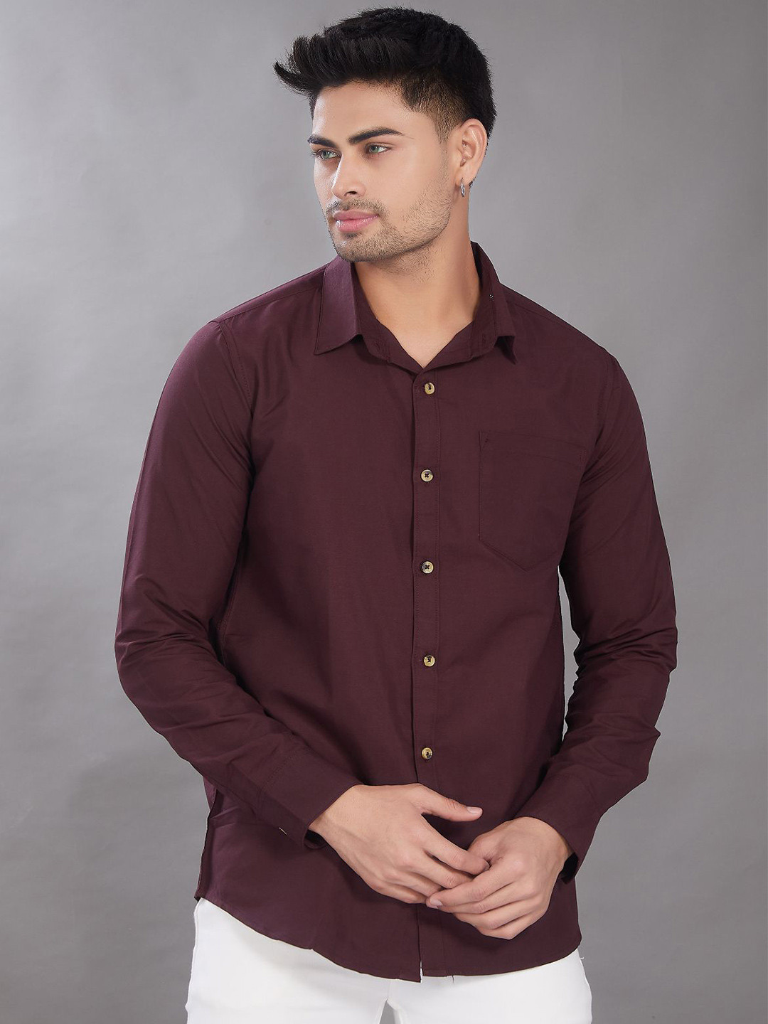 THE BEETEL HOUSE Club Slim Fit Spread Collar Shirt