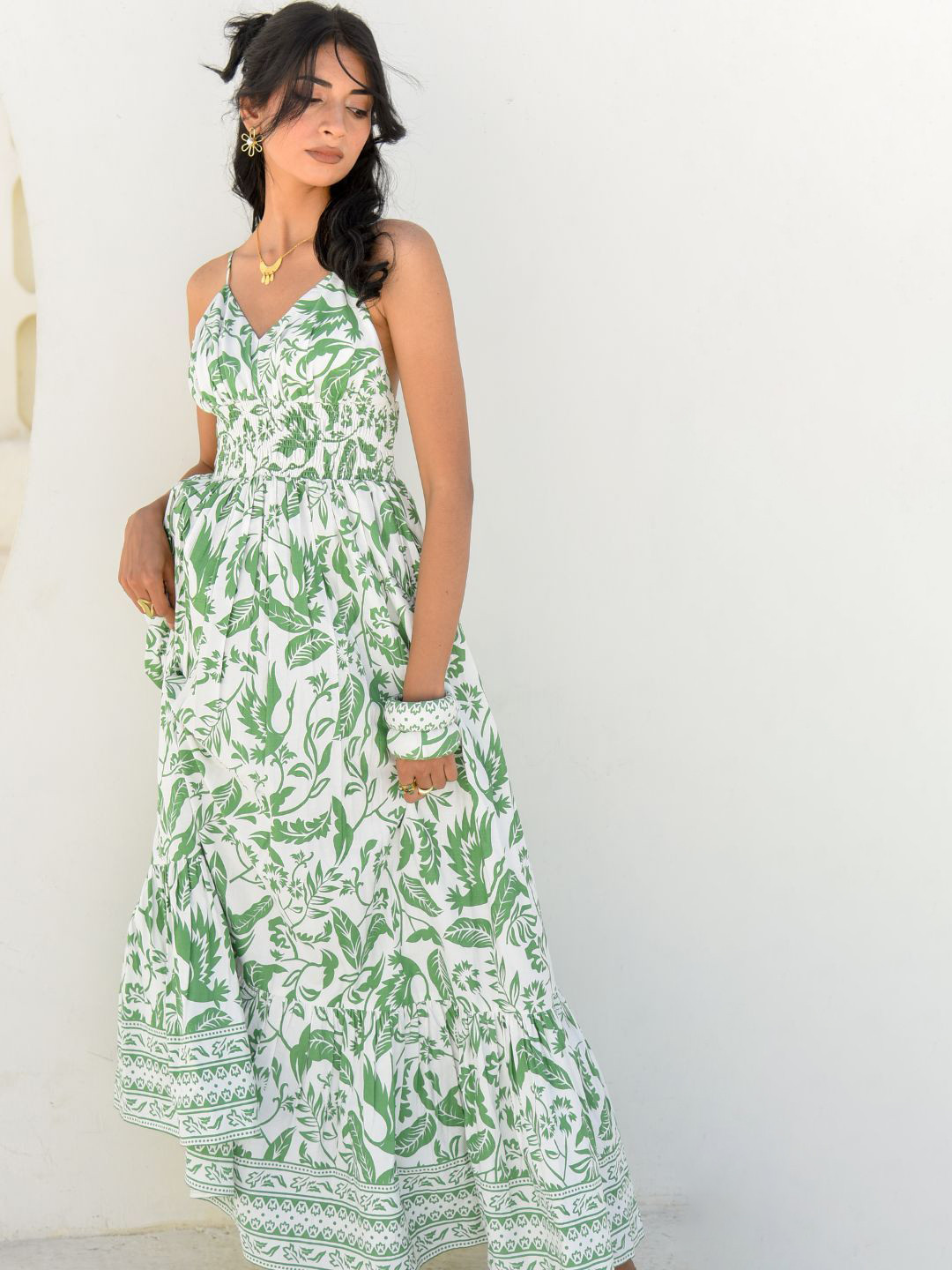 Branche Women Floral Print Cotton Fit & Flare Dress