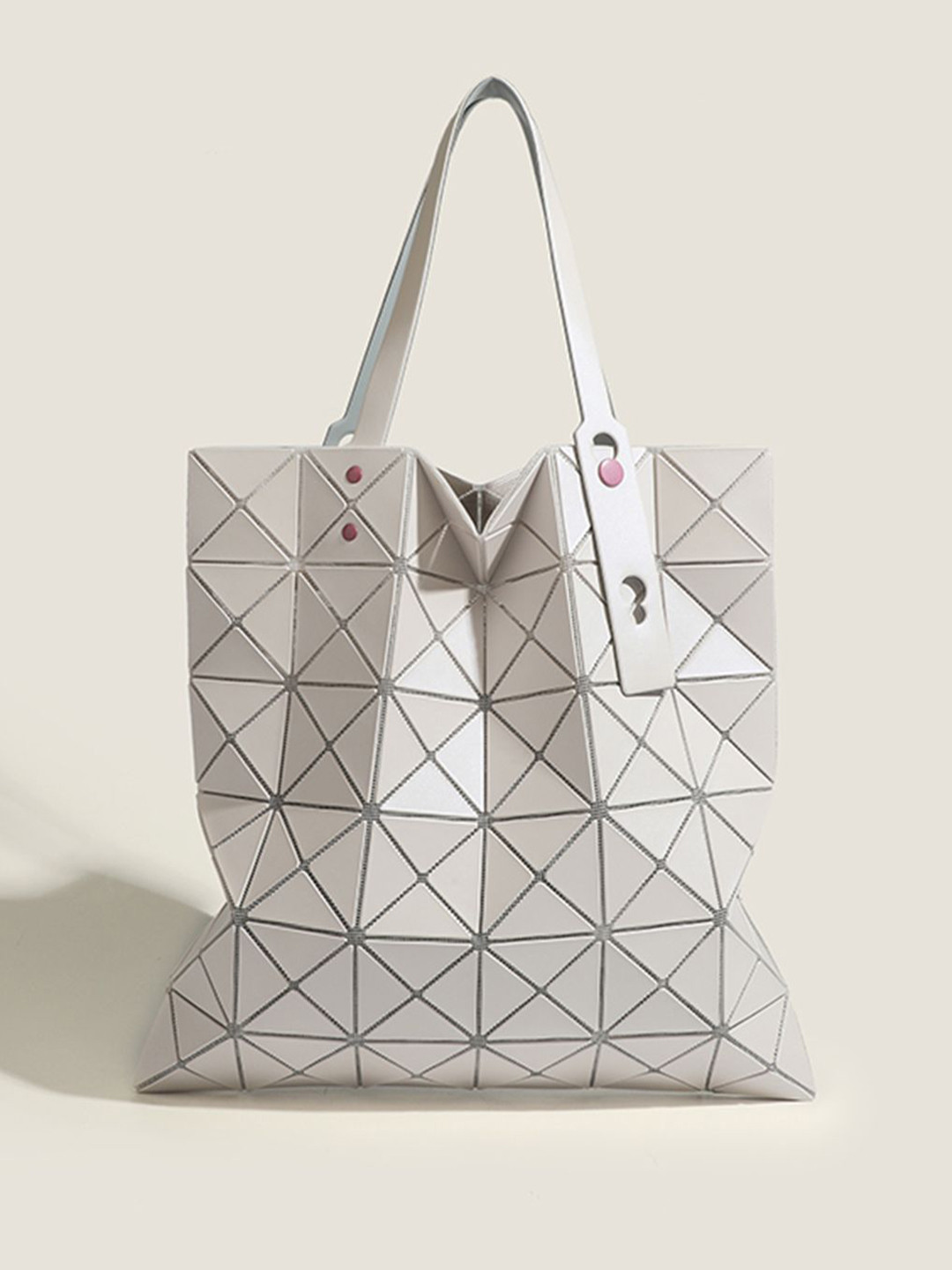 RAVE Geometric Printed PU Oversized Shopper Tote Bag With Cut Work