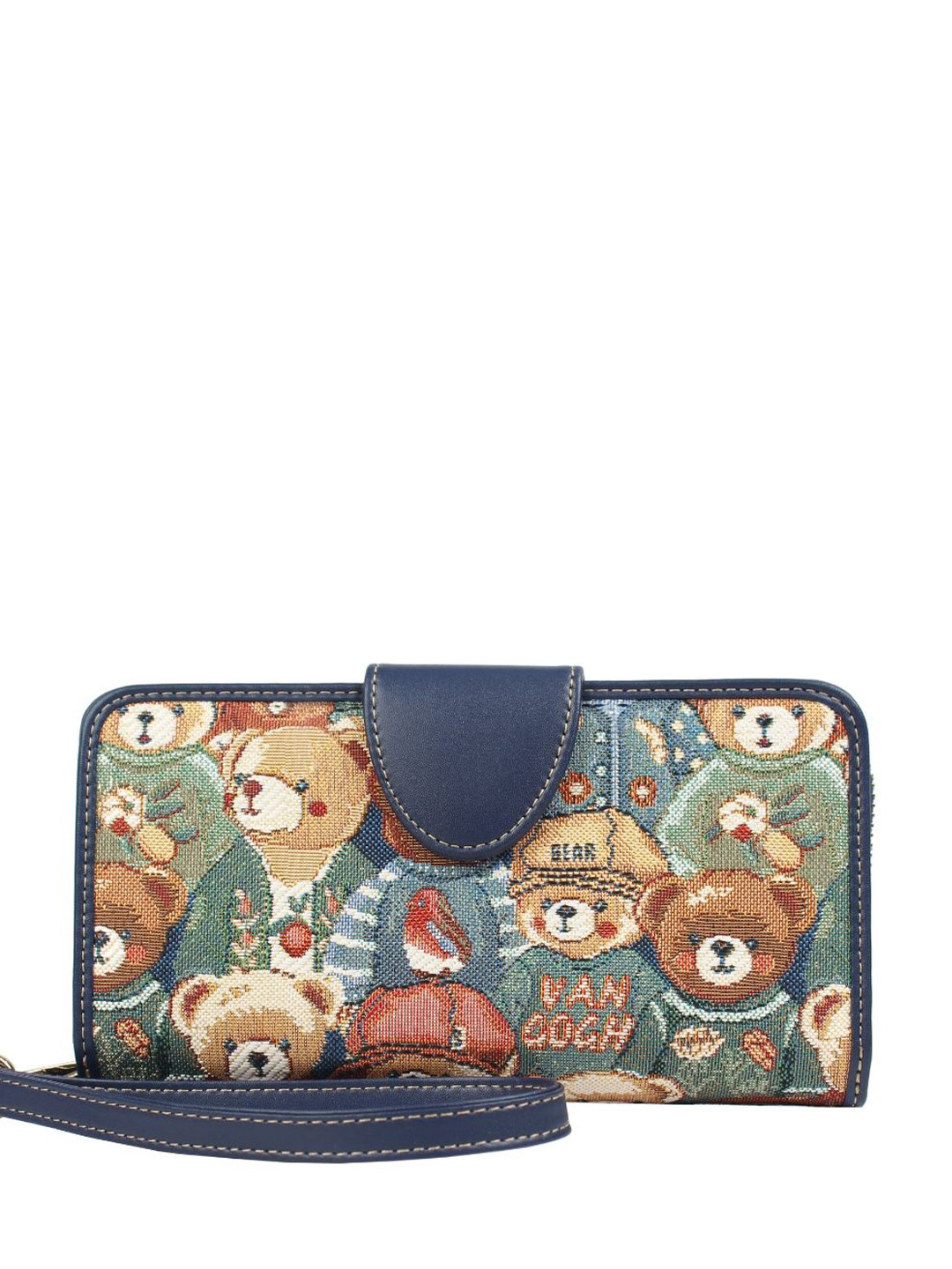 Henney Bear Women Ethnic Motifs Printed Zip Around Wallet