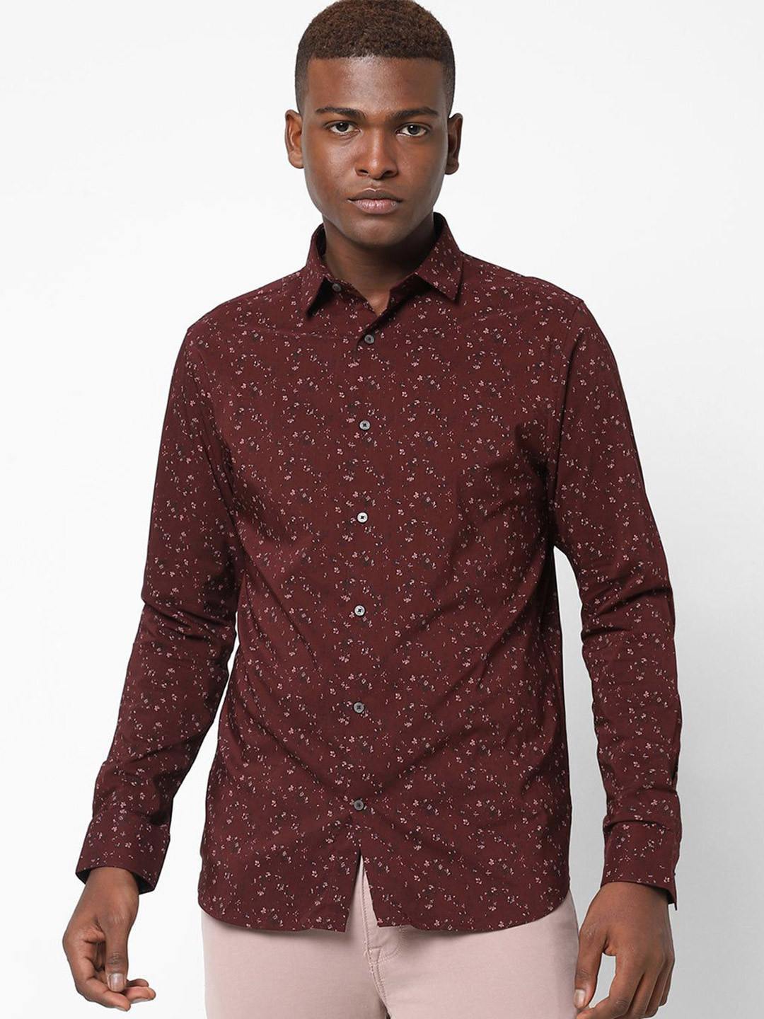 The Collection Classic Floral Printed Regular Fit Cotton Casual Shirt