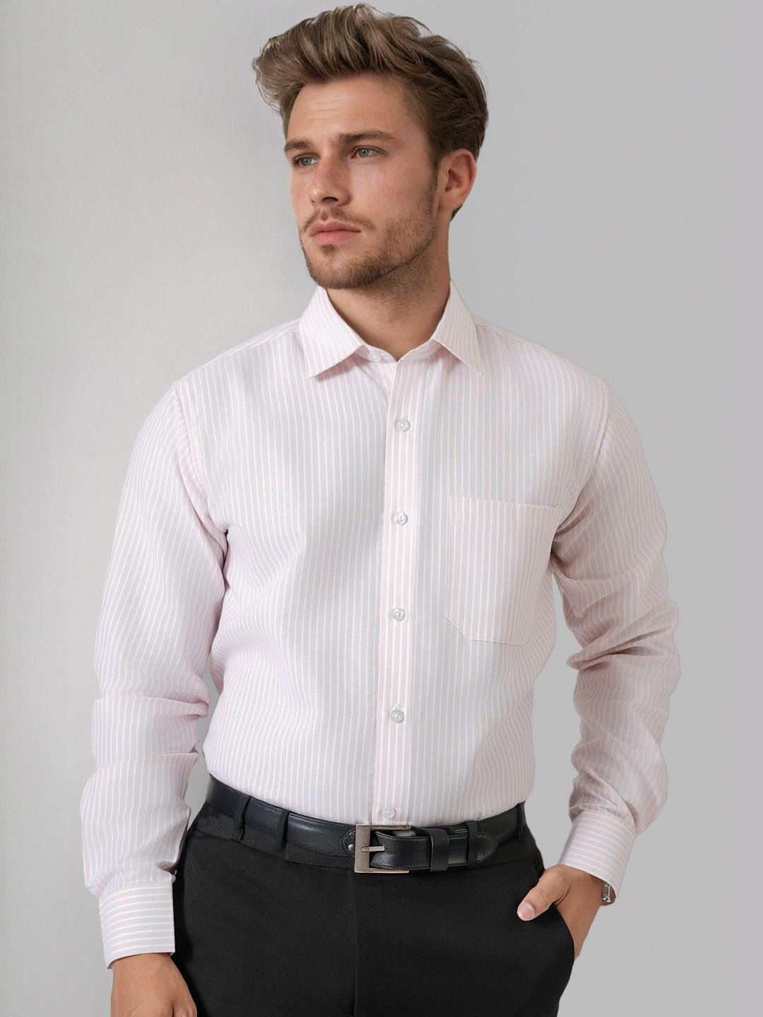 Haute Tissue Men Bengal Classic Striped Formal Shirt