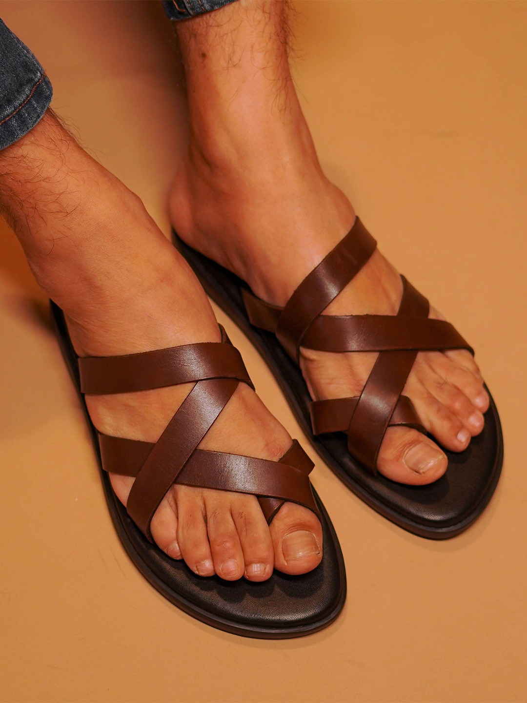 dmodot Men Pelle Cherno Marrone Loafers