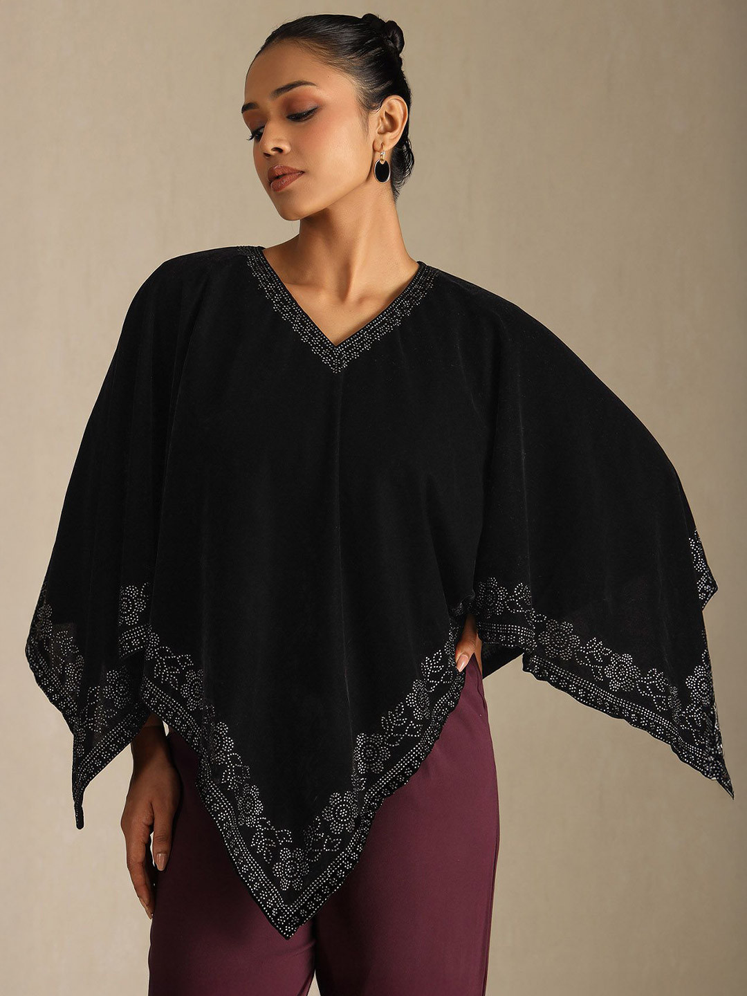 Soch embellished Kimono Sleeves Cape Top