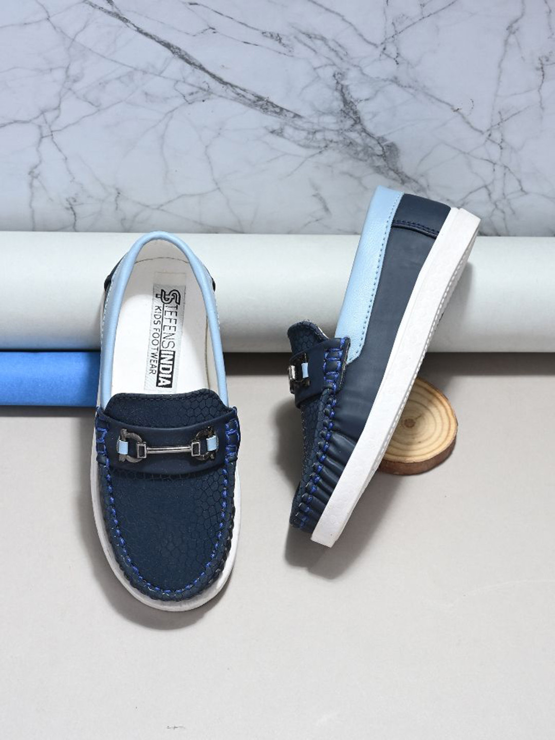 STEFENS Boys Smart Casual Slip-On Horsebit Loafers