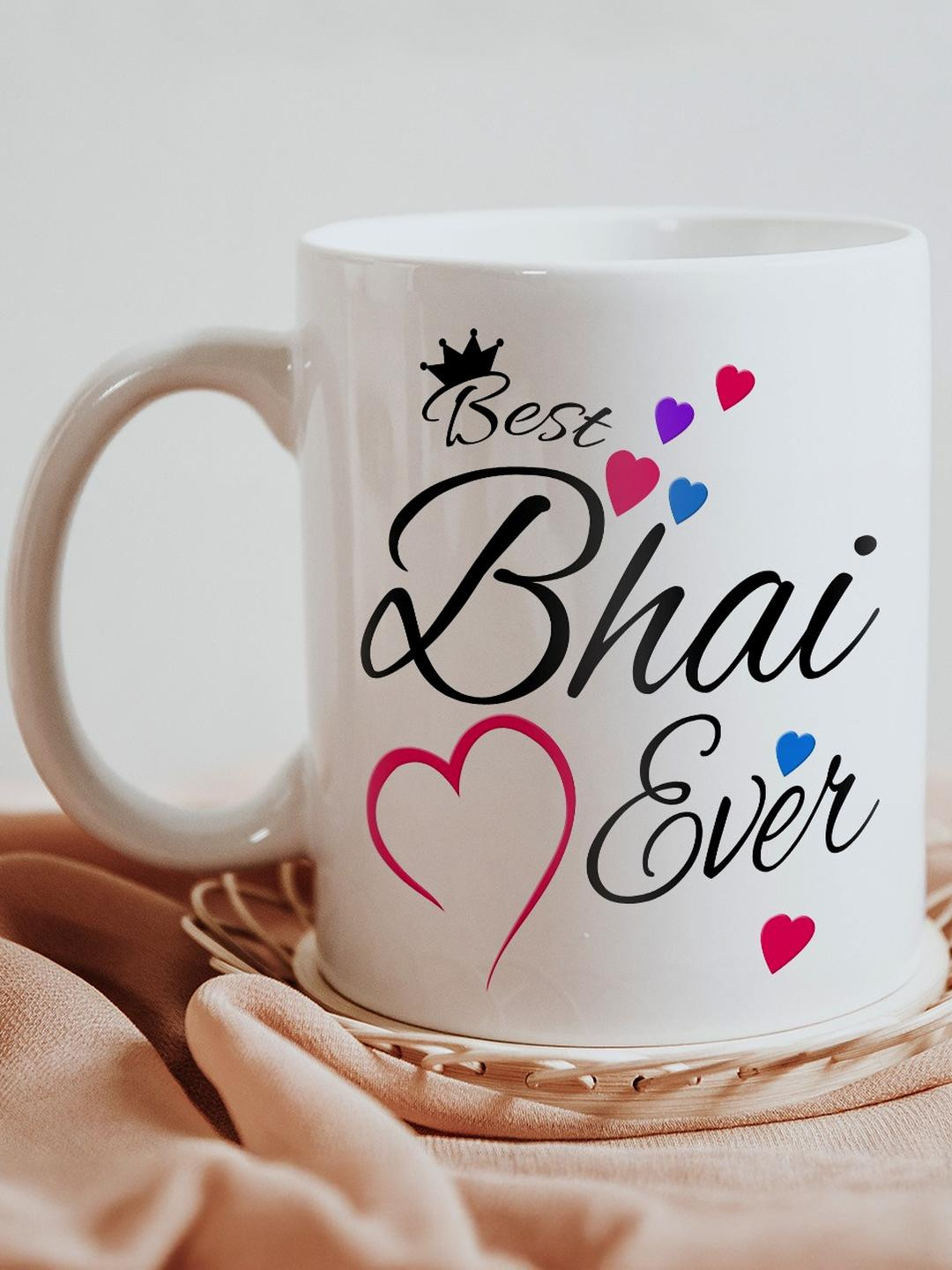 SKYTRENDS Opalware Multicoloured Typography Ceramic Microwave Safe Mug-325ml