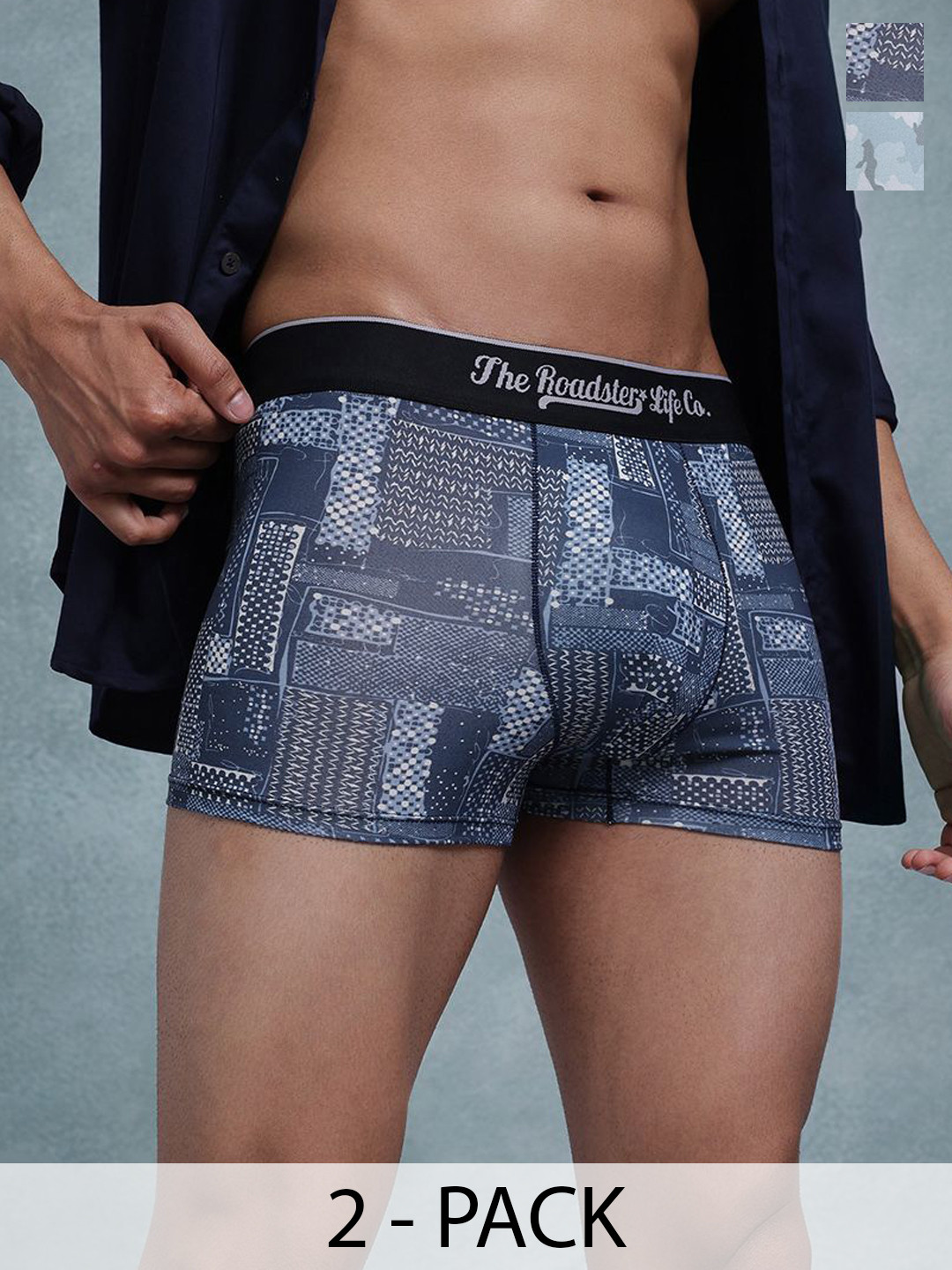 The Roadster Lifestyle Co Pack Of 2 Printed Trunks-PACK OF 2-PV-Print-RO12-RO17-S