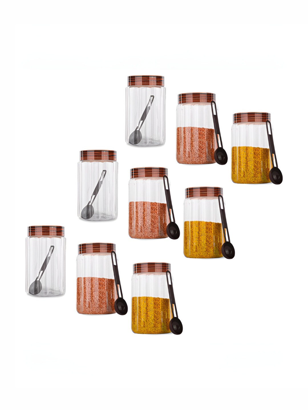Aura Transparent Plastic Refrigerator Safe 9 Piece Clip-On Fridge Container-1.5L