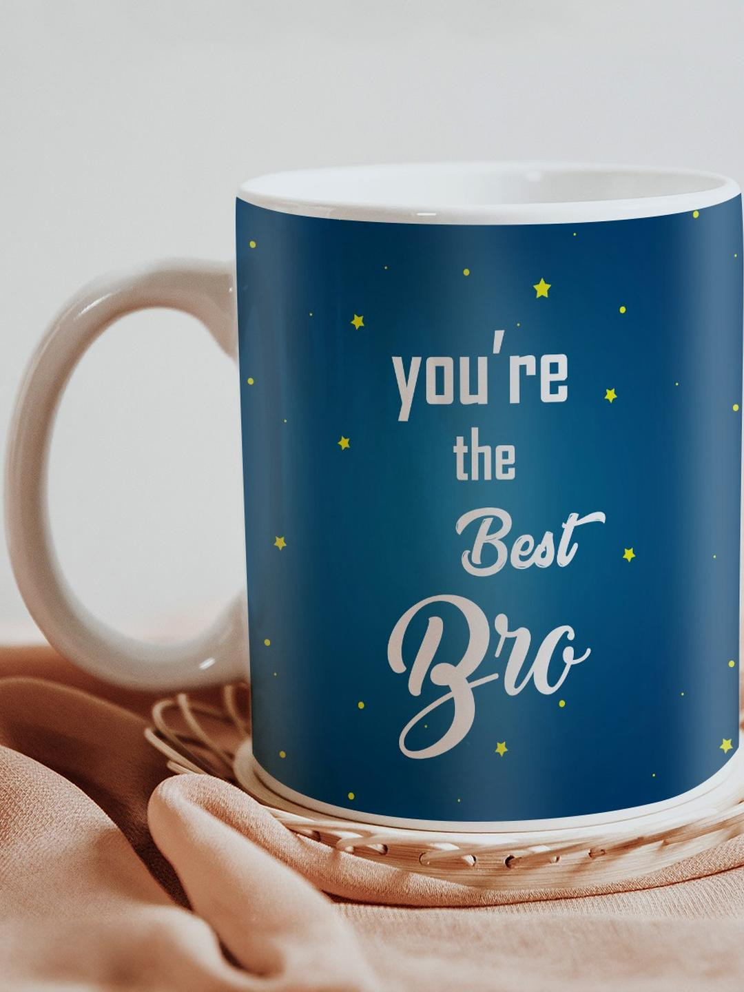 SKYTRENDS Valentine Day Gifts Multicoloured Typography Ceramic Microwave Safe Mug-325ml