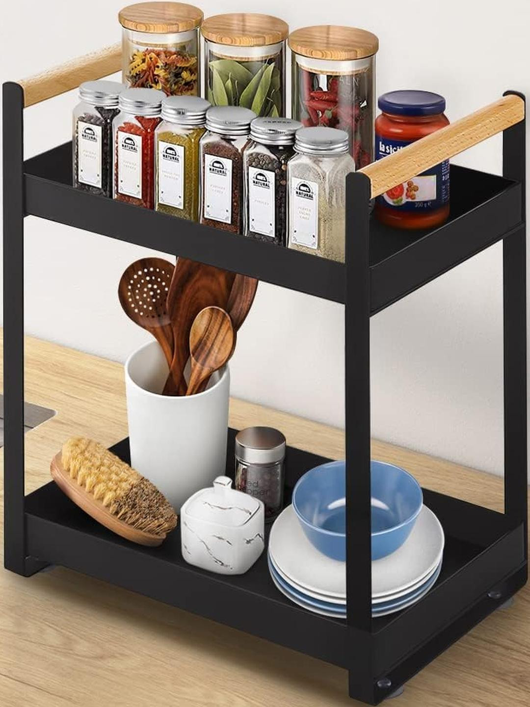 2-Tier Metal Standing Rack Vanity Organizer