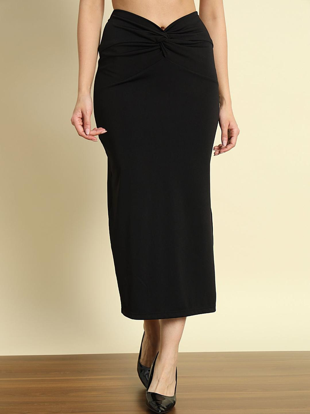 CORSICA Pencil Midi Twisted Bodycon Skirt