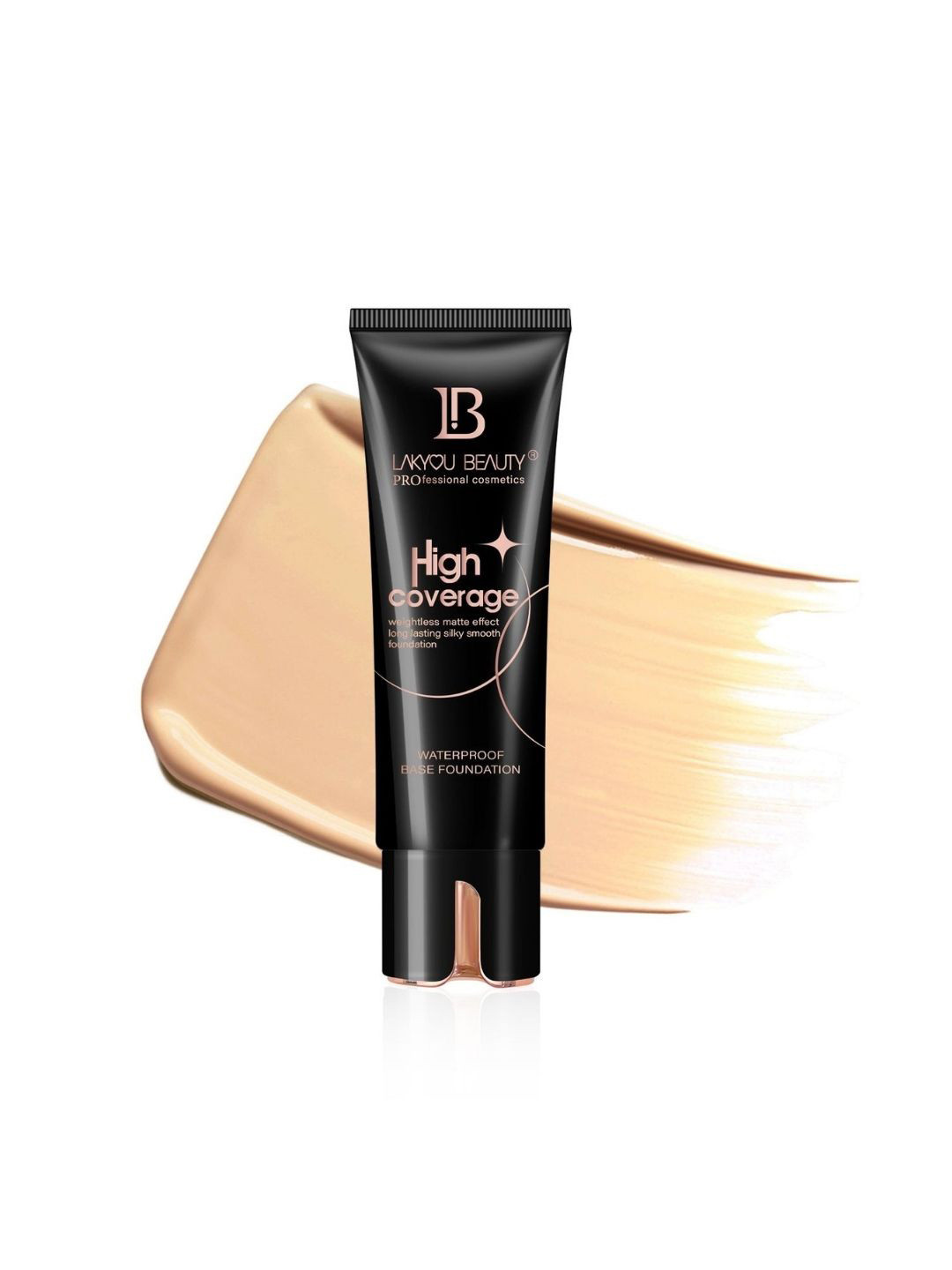 LAKYOU BEAUTY High Coverage Waterproof Base Foundation- 80 ml- Natural Beige 04