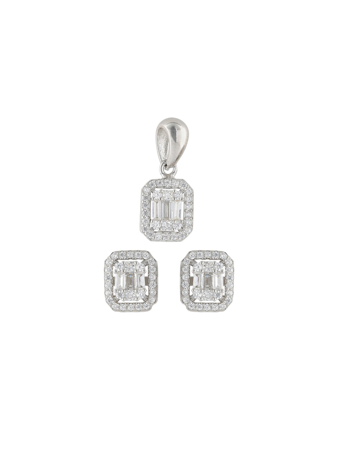 Shyne Jewels 925 Sterling Silver Rhodium-Plated Jewellery Set