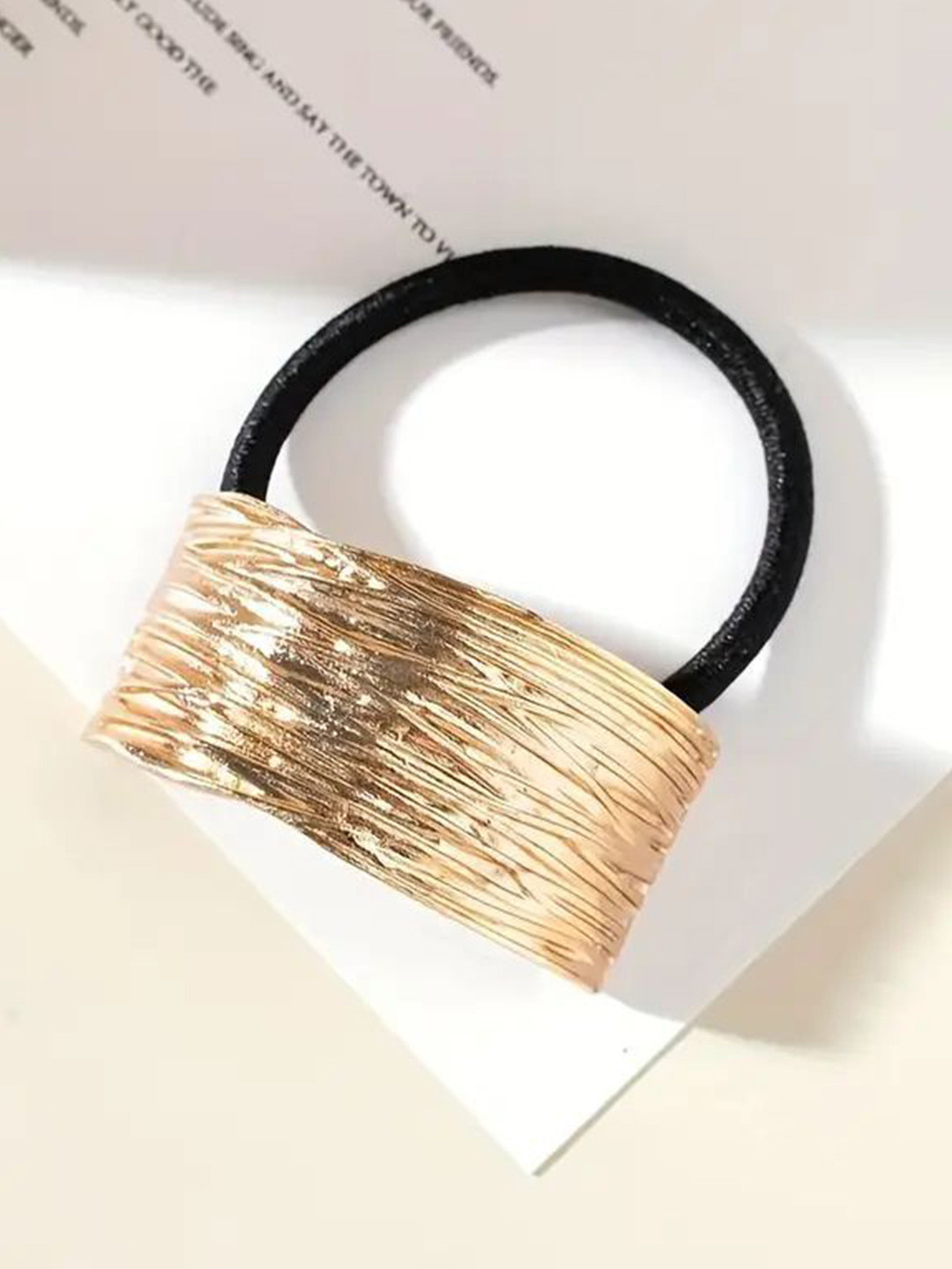 Radhya Accessories Women Luxe Loop Metallic Ponytail Holder