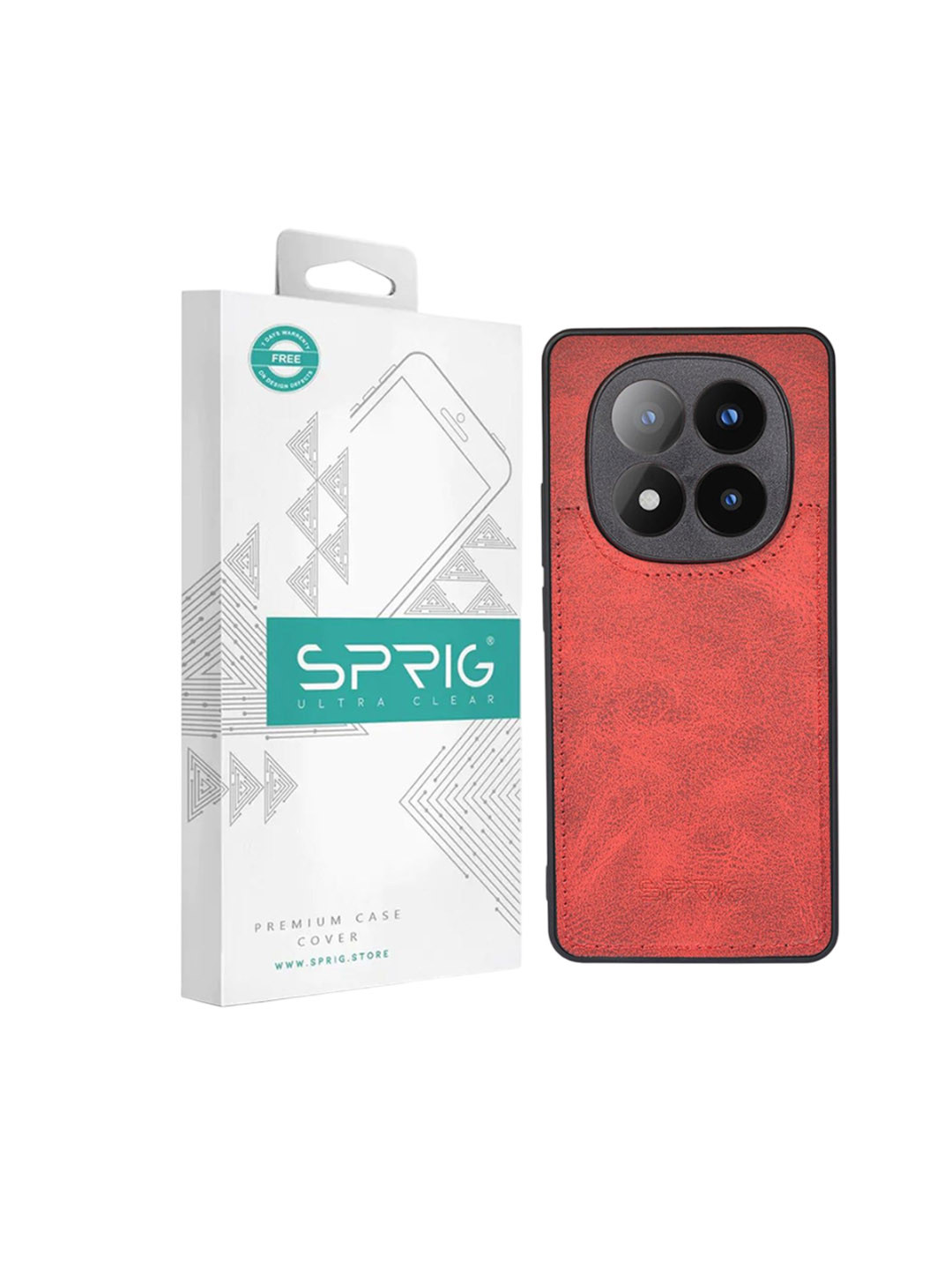 SPRIG Redmi Note 14 Pro Matte PU Leather Back Cover