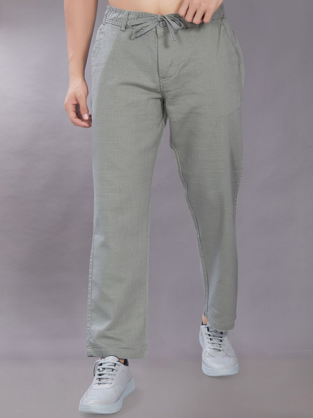 THE BEETEL HOUSE Men Relaxed Loose Fit Easy Wash Trousers