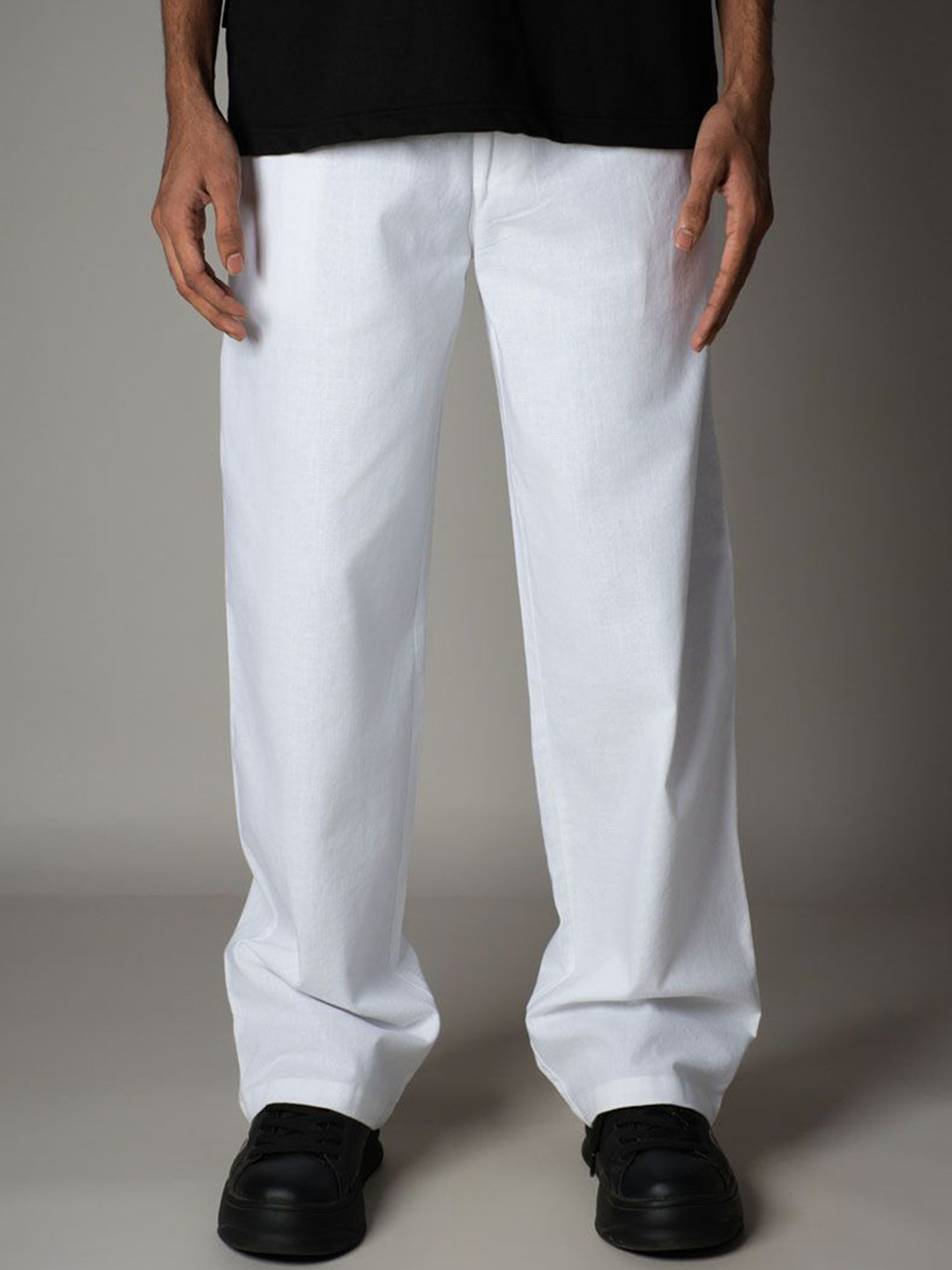 HOP HEAD Adults Unisex Relaxed Straight Leg Relaxed Fit Mid-Rise Bootcut Trousers