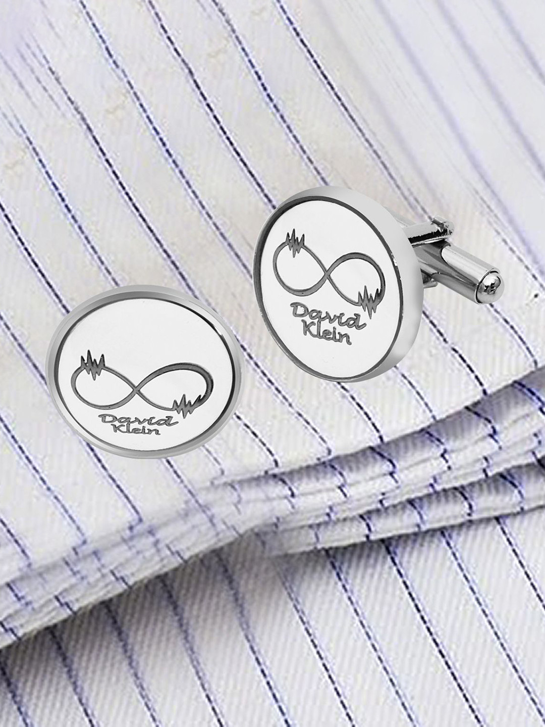 Curren Unisex Set Of 2 Textured Cufflink