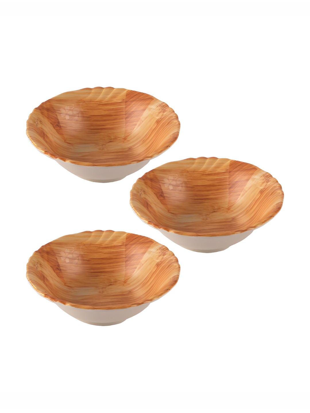 Aura Brown 2024 3 Pieces Melamine Serving Bowl
