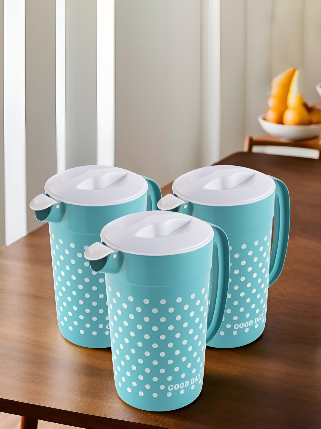 Aura Green 3 Refrigerator Safe Plastic Water Jugs