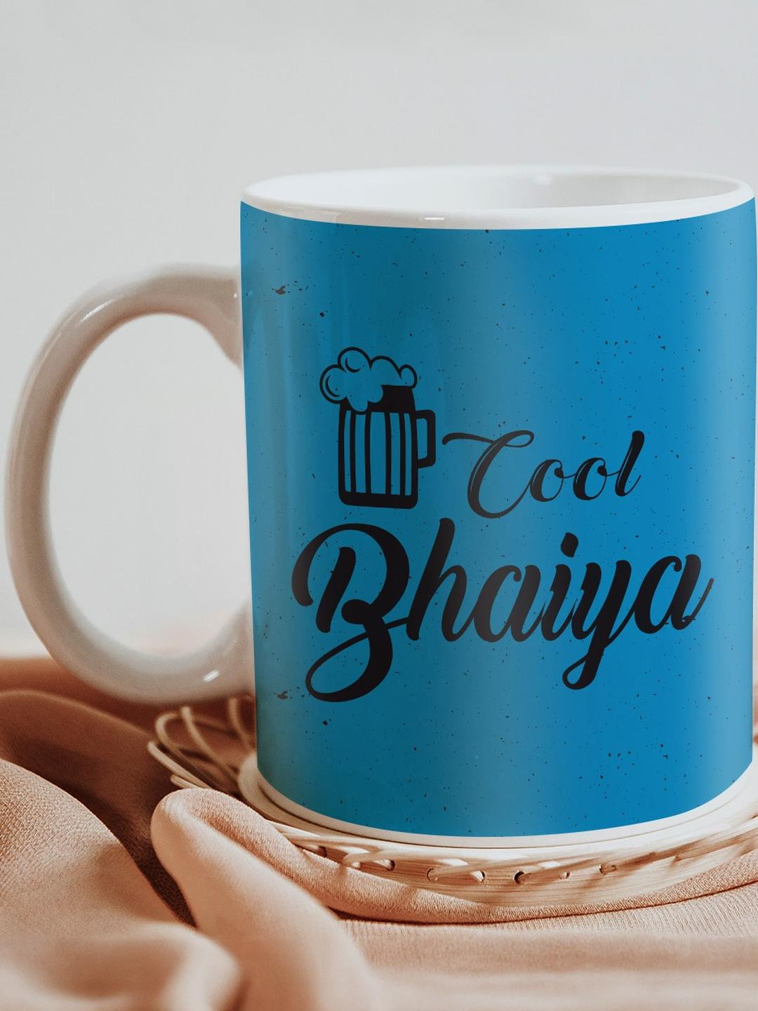 SKYTRENDS Strokes Of Paint- The Hut Collection Multicoloured Typography Ceramic Microwave Safe Mug-325ml